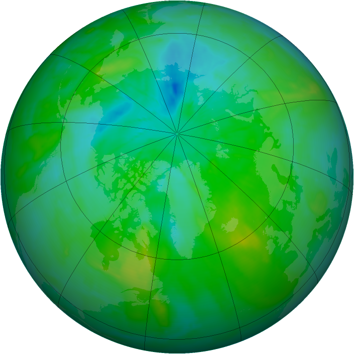 Arctic ozone map for 26 July 2012